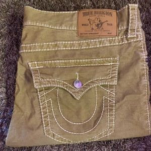Mens True Religion World Tour Jeans / Color: Beige-Tan / Size: 42